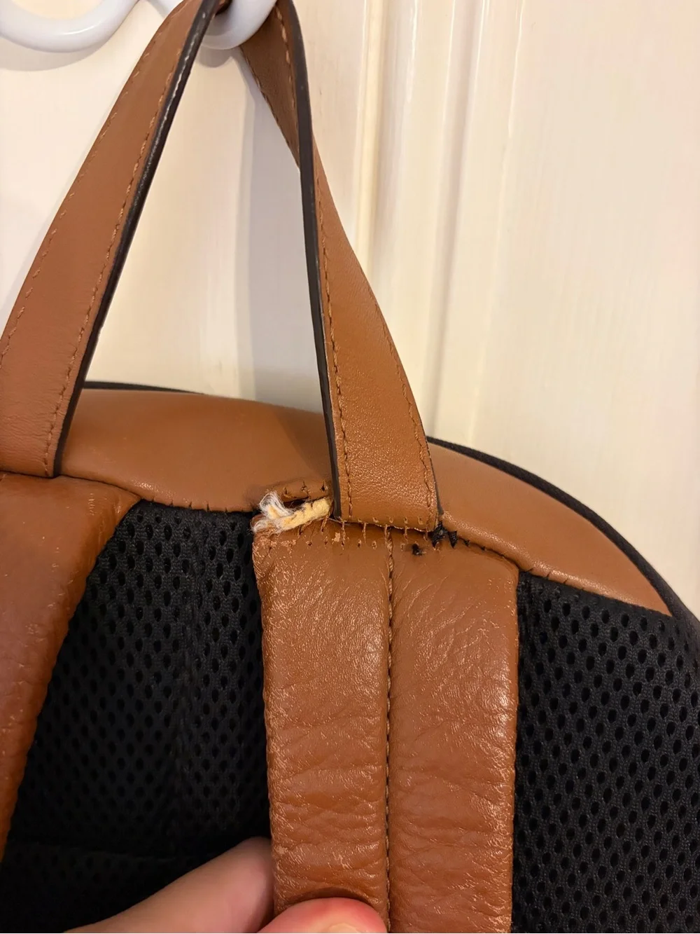 Jack Spade Men's Tan Leather Backpack *See Description